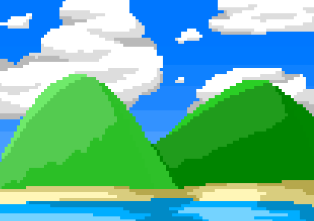 山背景（ドット）