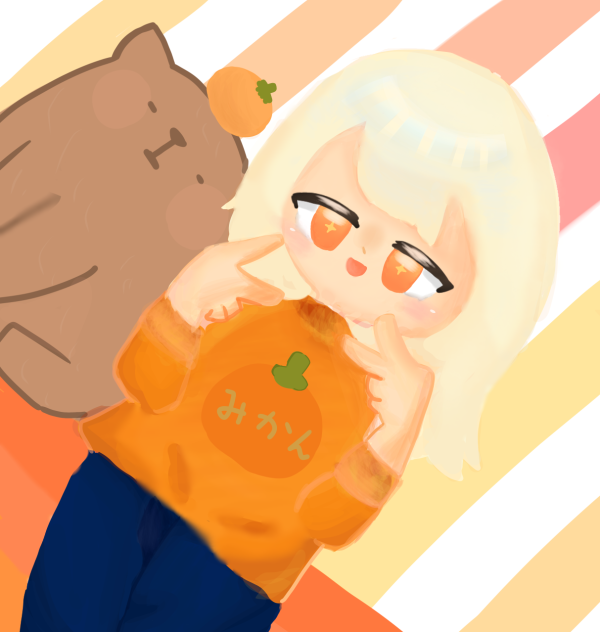 カピバラとみかん🍊