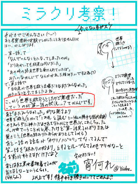ミラクリを考察った！