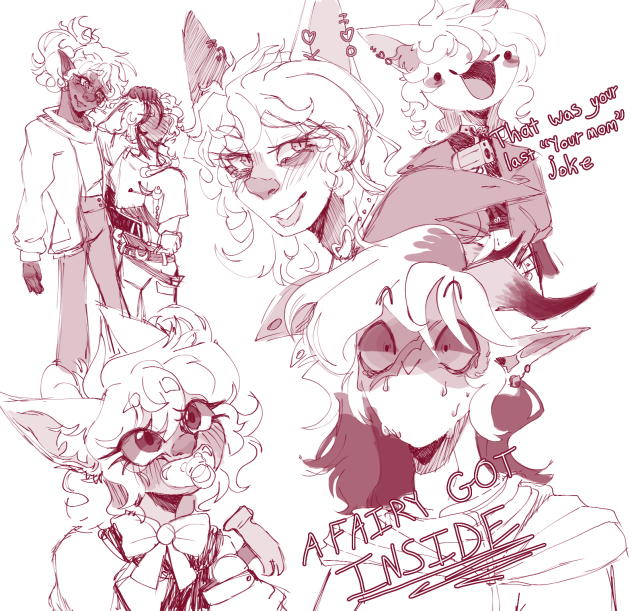 Doodling with LePotatoWitch's OC's
