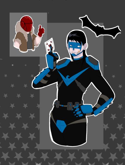 nightwing with mullet