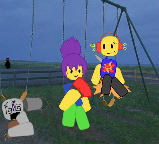 one of my ocs in a weird core place