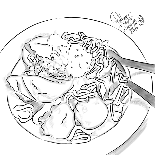 Bakso Mercon - LineInkTober