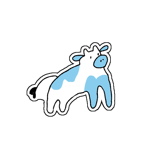 blueberry cow stickah