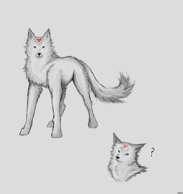 Demon Dog sketch - White - ibisPaint