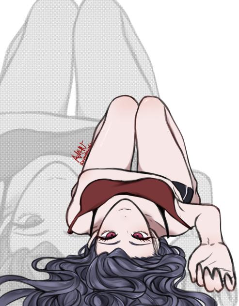 Lying down