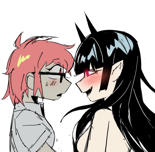nerd girl x demon girl