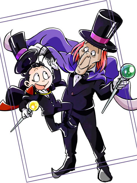 爺ちゃんと孫（悪魔くん）