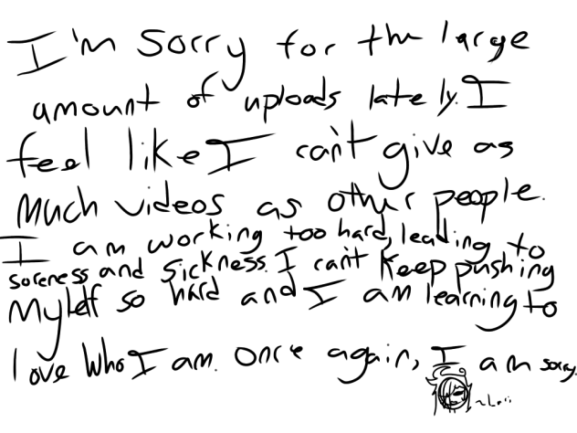 a note to the people who watch me.