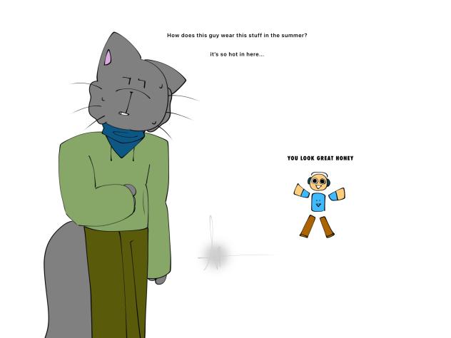 Springy wears a certain bear’s clothes