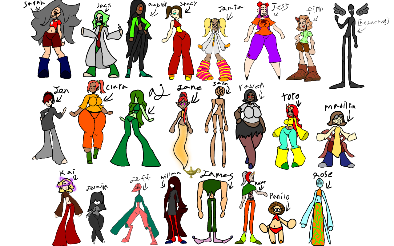 a bunch of my OC's - ibisPaint