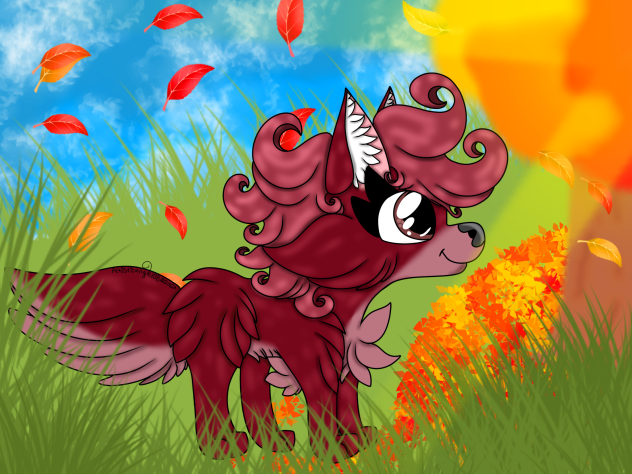 Red Autumn Wolf
