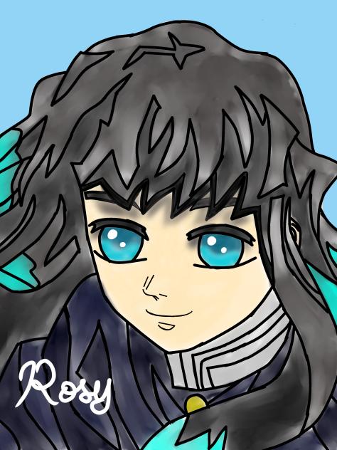 Muichiro Tokito drawing