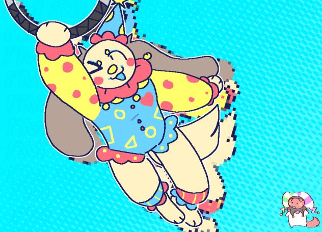 Skittle's acrobat outfit!