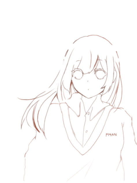 女の子【線画】