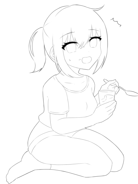 はっ…！　線画