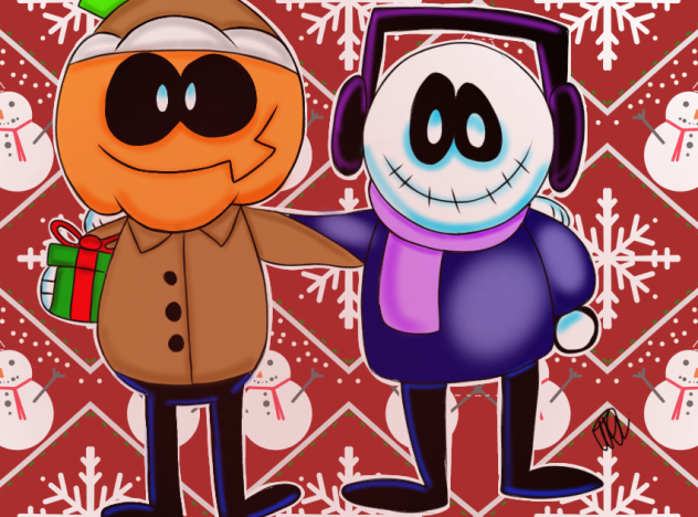 spooky month christmas 🎄🎄🎄🎃💀