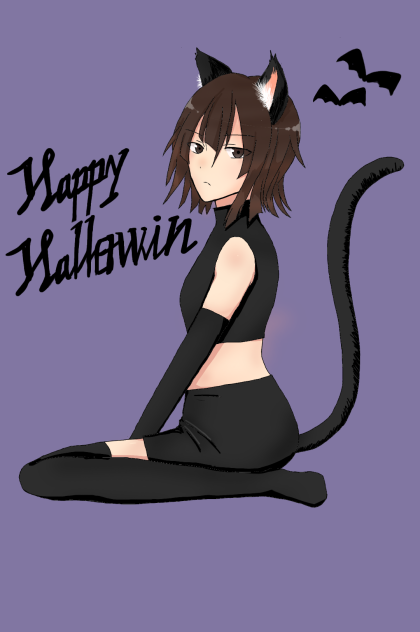 ハロウィン 黒猫