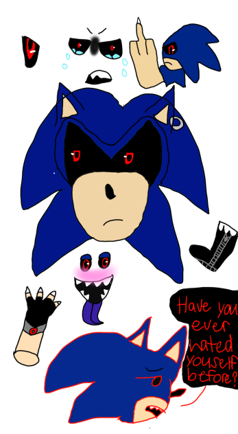 Xander the demon doodles