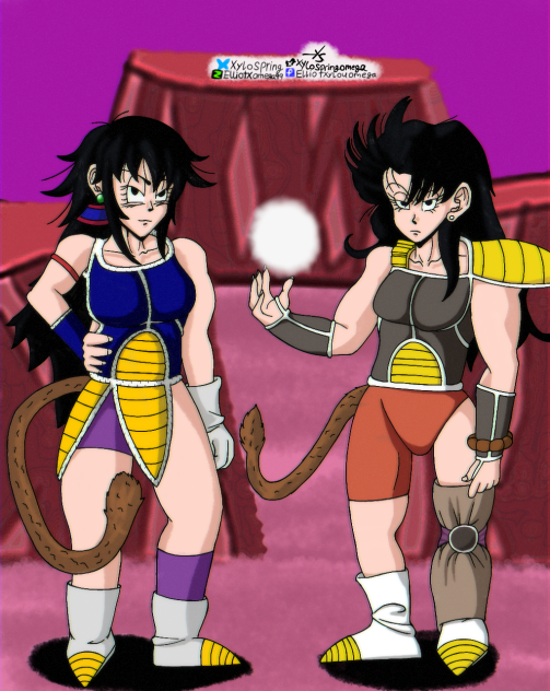 Saiyan Chichi and Saiyan Bulma Piece.
