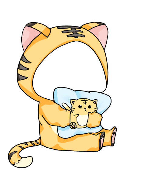 IBM3419 chibi onesie tiger