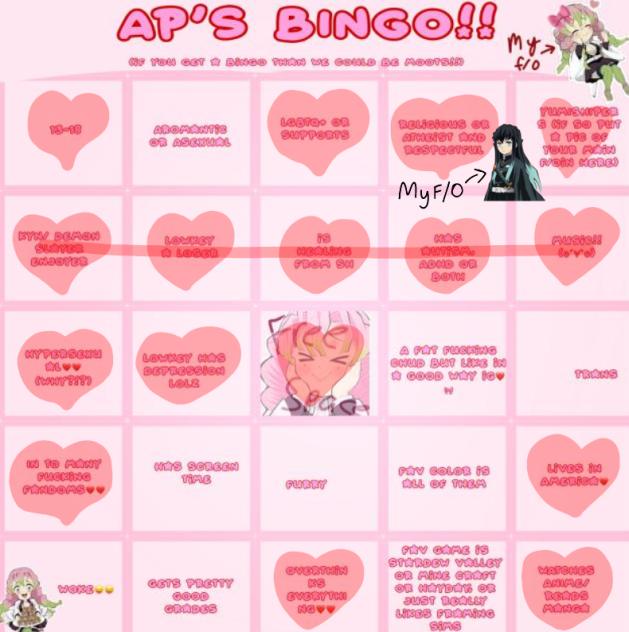 Doing AP's Bingo!!