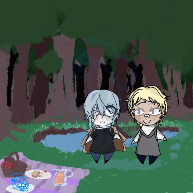 un lago en el bosque