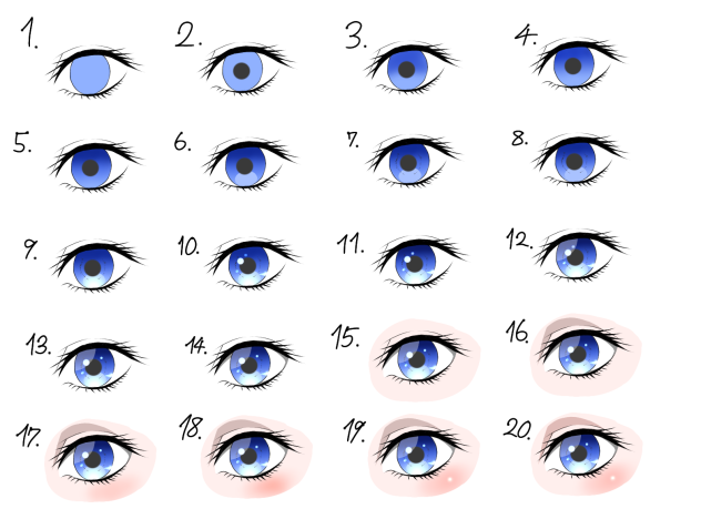 目イキング　How to draw eyes