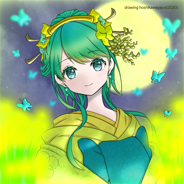 星川ヤヨイさんの線画お借りしました.2