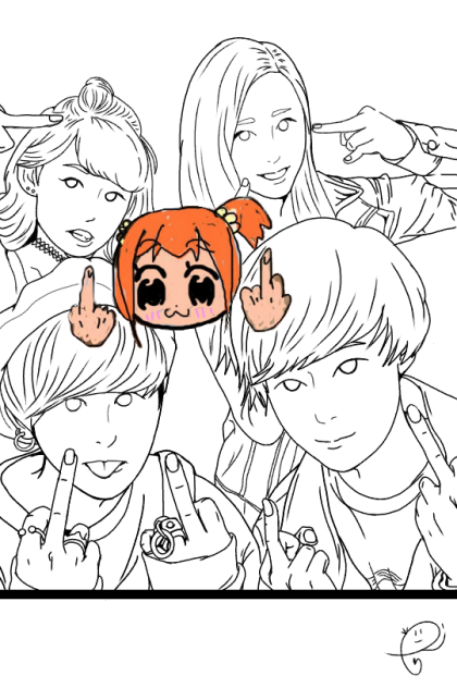サブカルプリクラ　※線画