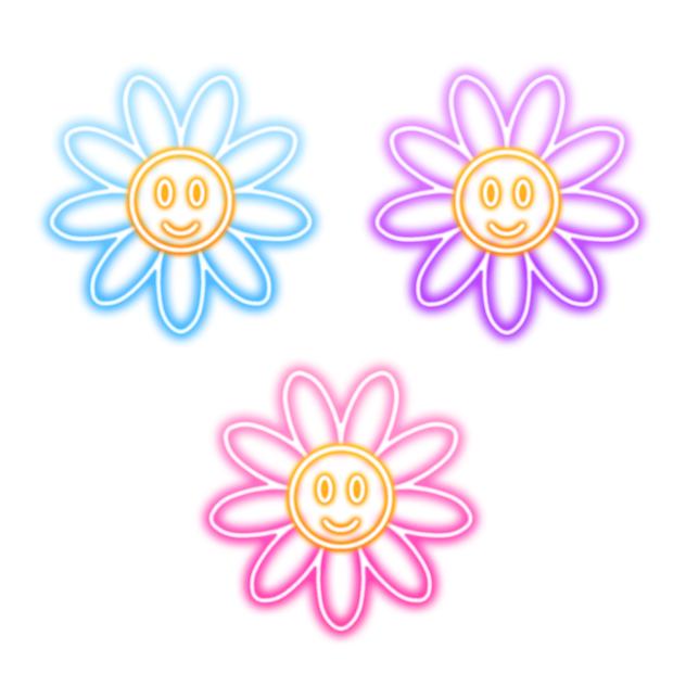 Y2k flower neon signs