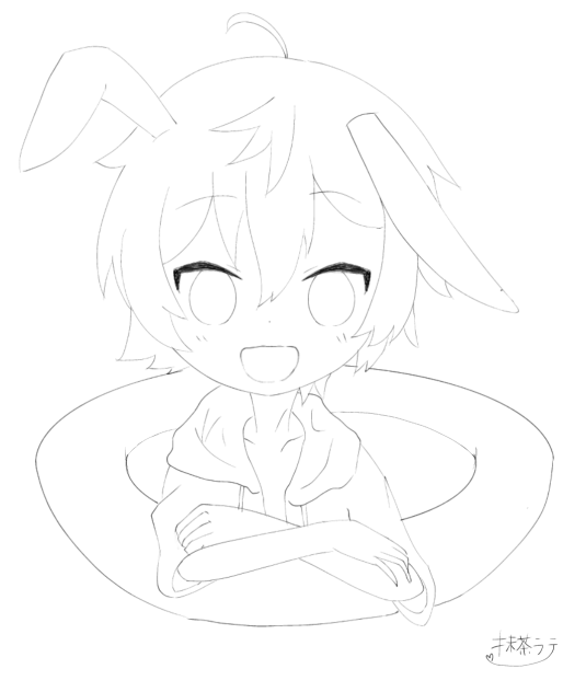 生放送のイラスト　なーくん