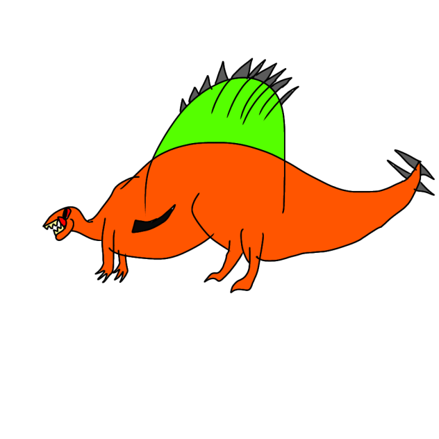 Dimetrodon and Kentrosaurus Hybrid