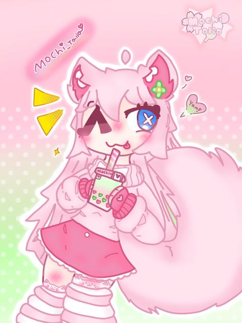 Strawberry Honeydew Boba Tea!! ♡🍓🍈🧋