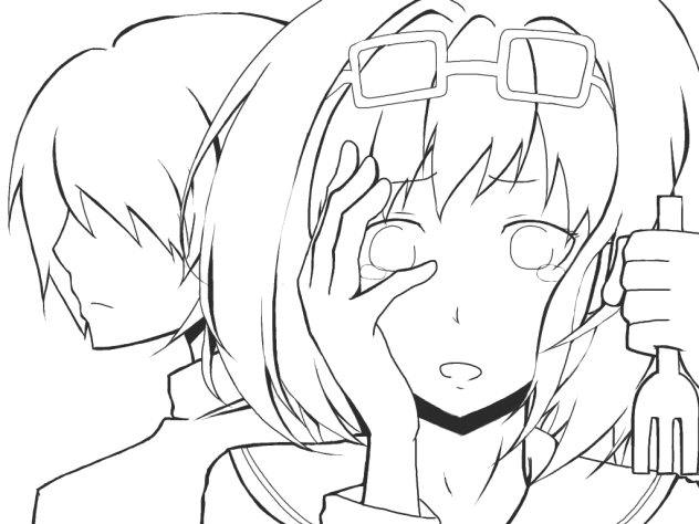弱虫モンブラン 線画