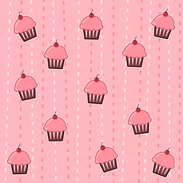 CUPCAKES PATTERN PINK