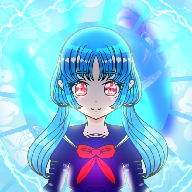 Bubble gum sky blue hair - ibisPaint