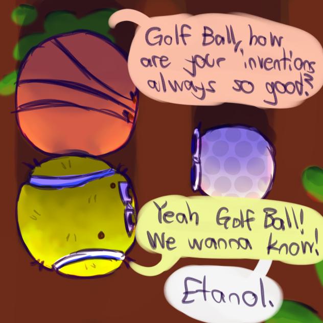 Golf Ball the alcoholic