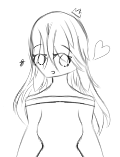 A Princess with a Heart Sketch