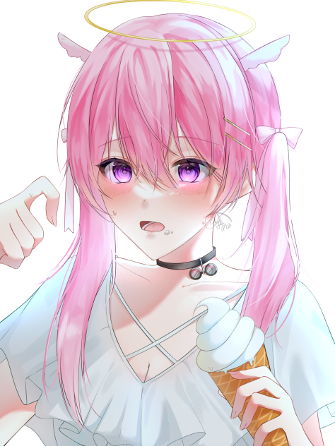 なにかついてる？背景なし