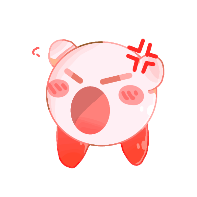怒るカービィ