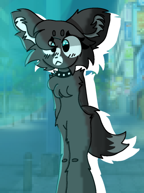 My furry oc in pixel video game🐺🍄📼