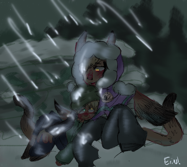 Elypso and Terrice on a snow day!!!