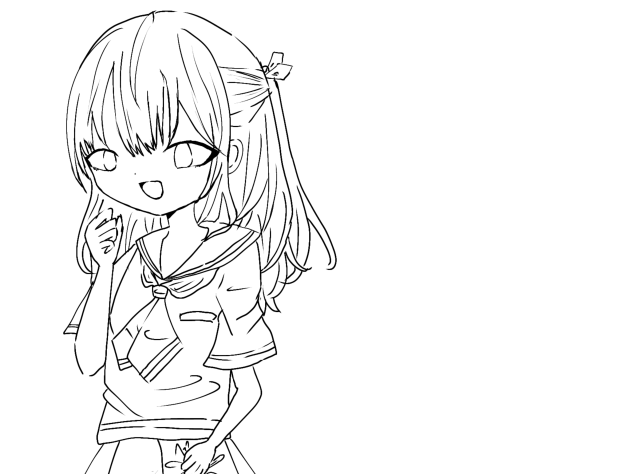 青春の1ページ　塗り絵