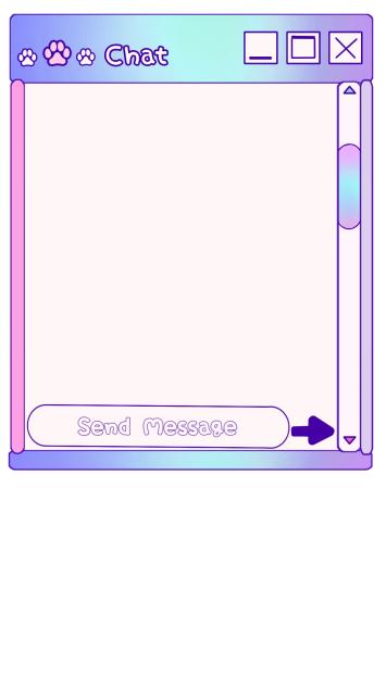 Iridescent paw chat box small