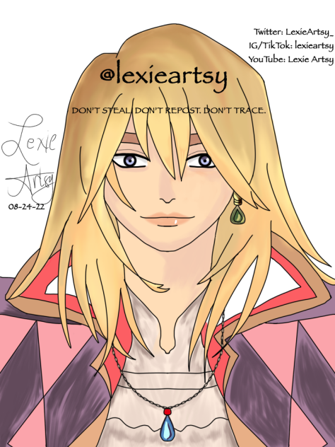 My Digital Fan Art of Howl Pendragon