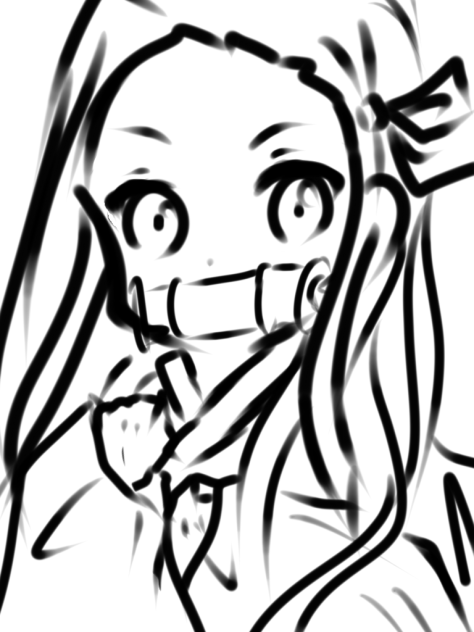 禰󠄀豆子　下絵