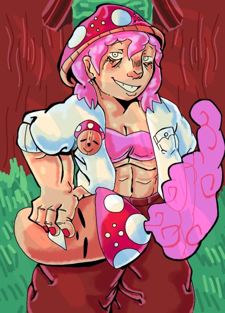 mushroom cap girl