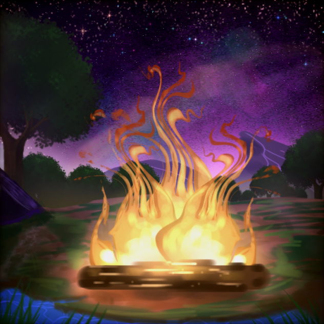The camp fire