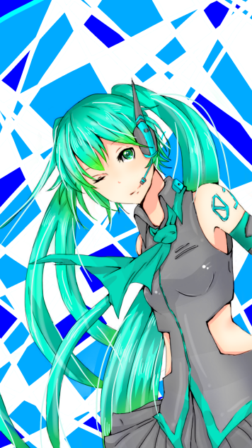 ミク 塗らせて頂きました(′ʘ⌄ʘ‵)